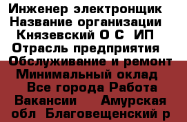 Инженер-электронщик › Название организации ­ Князевский О.С, ИП › Отрасль предприятия ­ Обслуживание и ремонт › Минимальный оклад ­ 1 - Все города Работа » Вакансии   . Амурская обл.,Благовещенский р-н